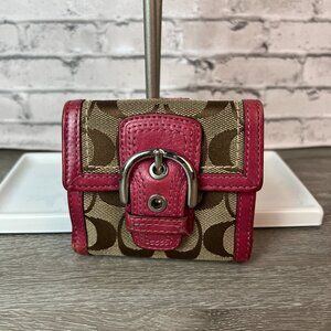 Rare Coach Pink Soho Small Bifold Wallet